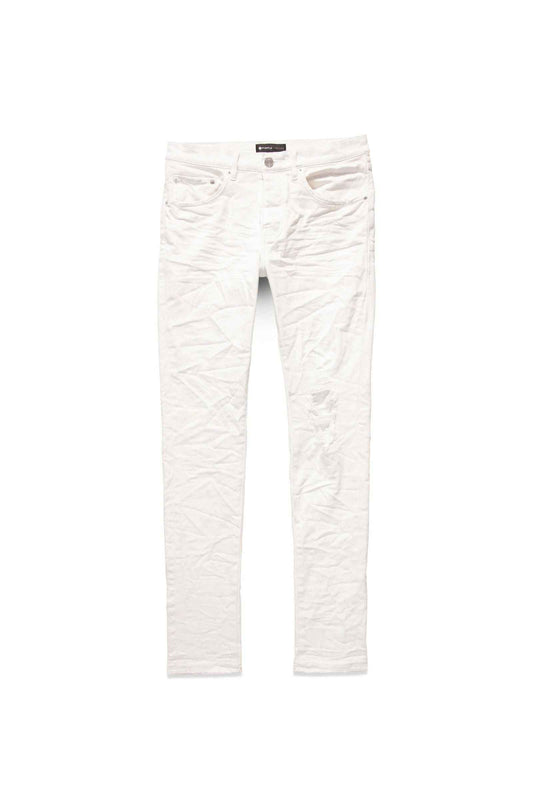 PURPLE BRAND P001 Optic White Knee Blowout - Gravity NYC