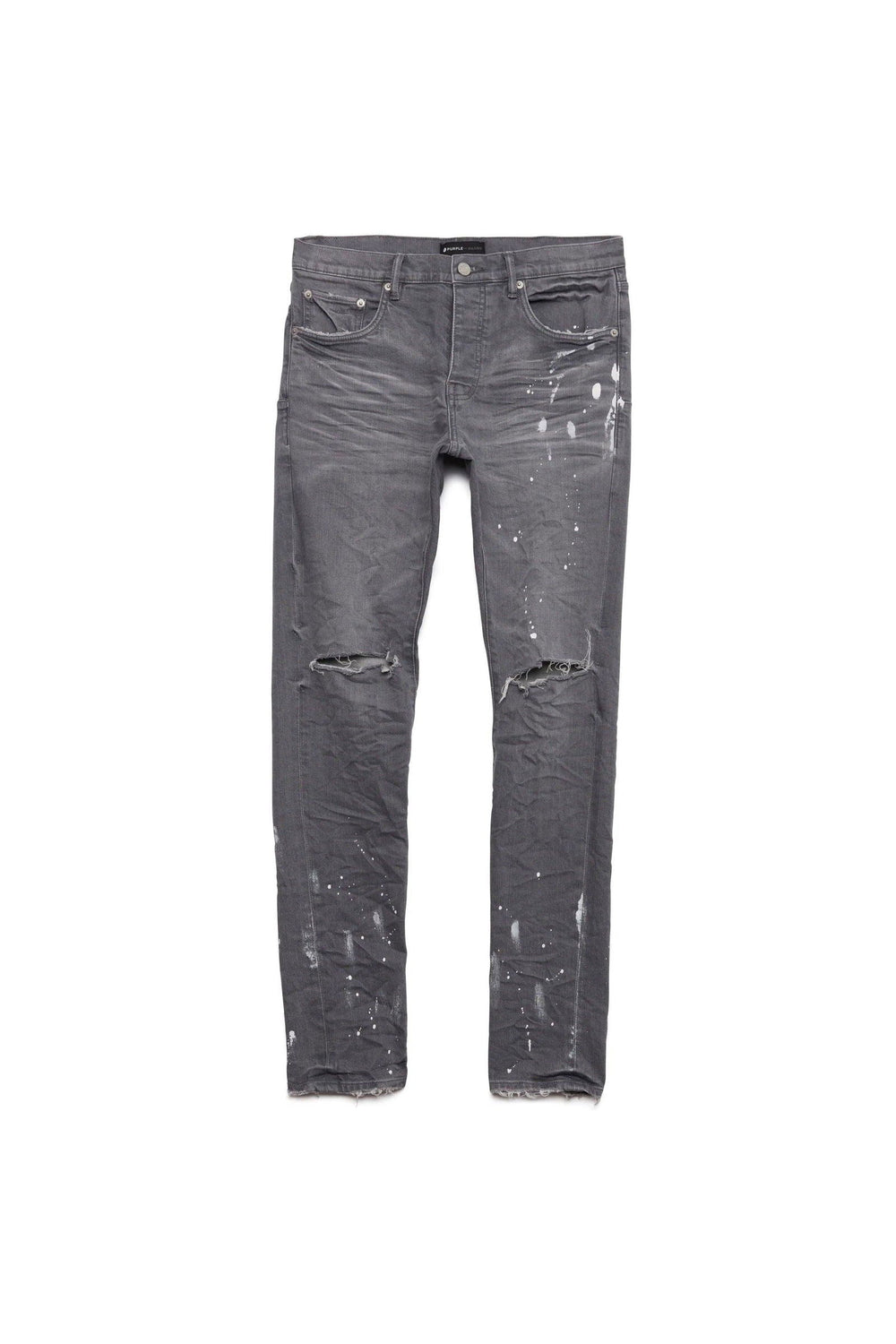 PURPLE BRAND P001 Worn Grey Knee Slit - Gravity NYC