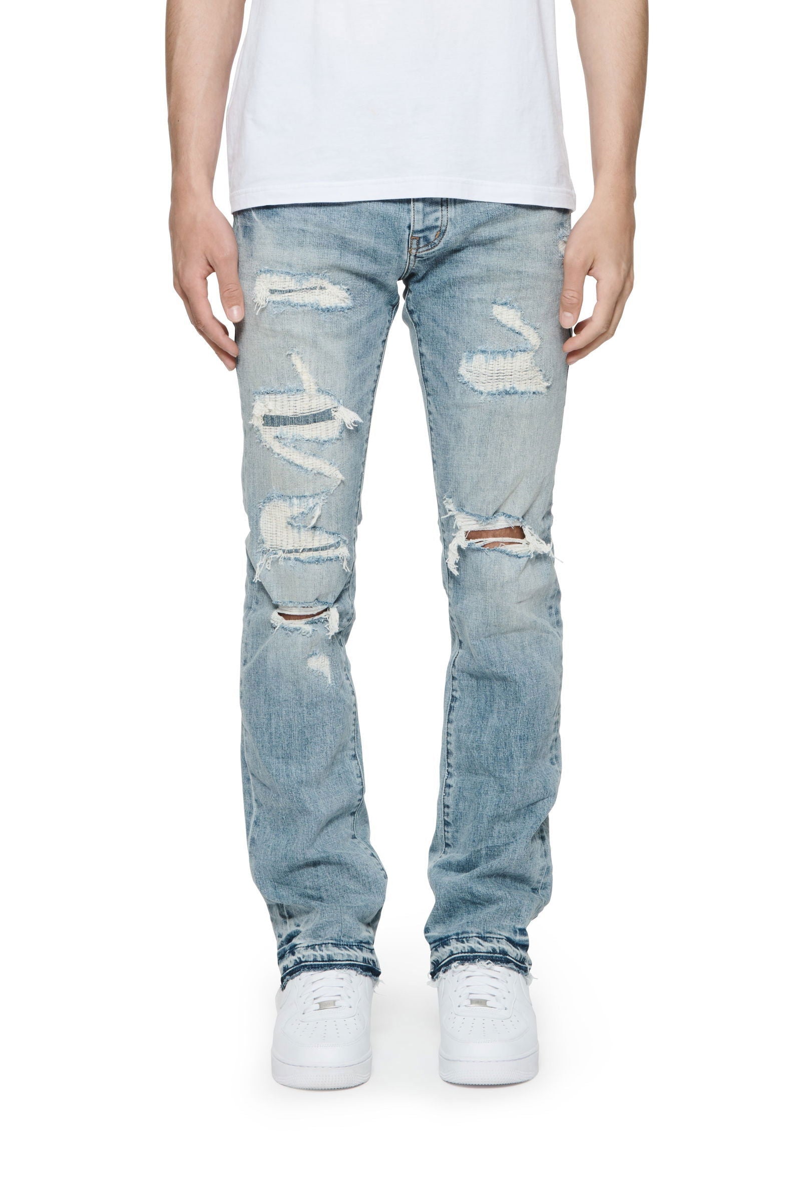 PURPLE BRAND P004 Light Indigo Vintage Flare Jeans - Gravity NYC