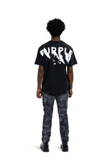 PURPLE BRAND P005 Jacquard Slim Straight Black - Gravity NYC