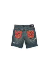 PURPLE BRAND P021 Relaxed Fit Short Quilted Destroy Gravity NYC