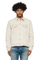 PURPLE BRAND P024 Emboss Heavyweight Trucker Khaki - Gravity NYC
