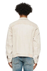 PURPLE BRAND P024 Emboss Heavyweight Trucker Khaki - Gravity NYC