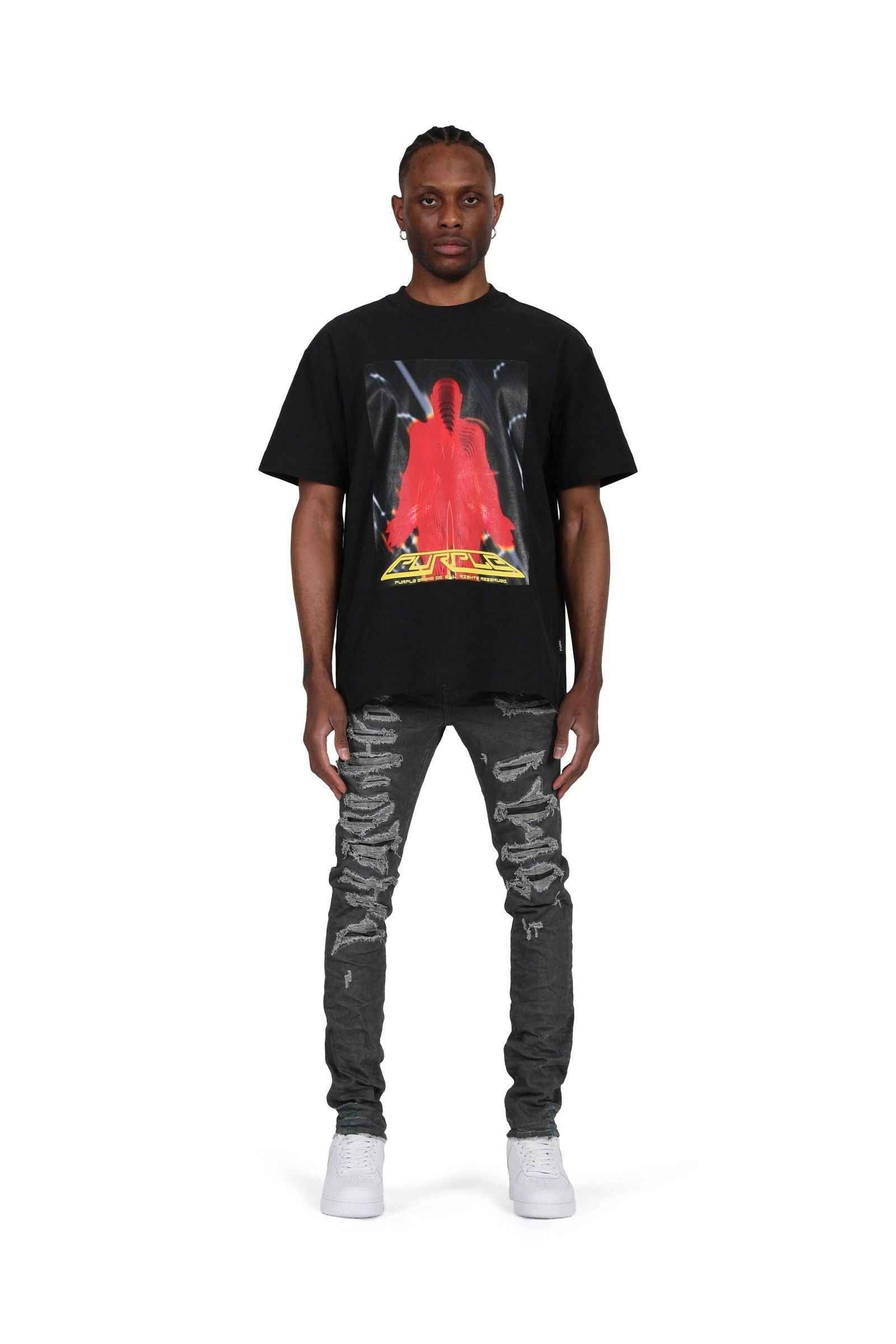 PURPLE BRAND P104 Astral Jersey Short Sleeve Tee Gravity NYC