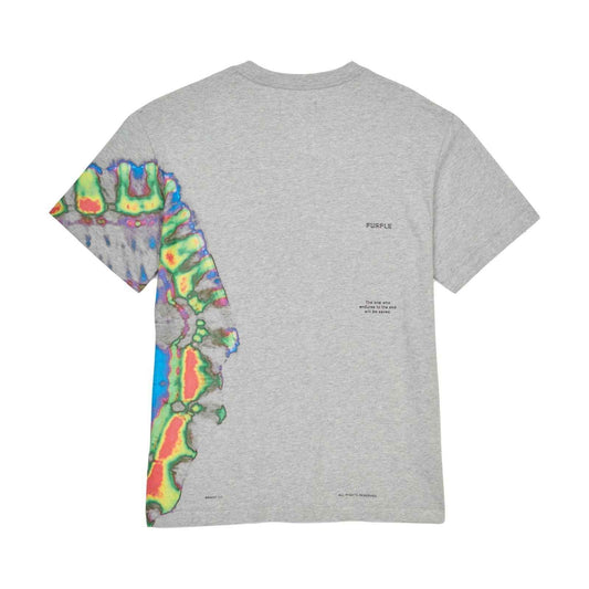PURPLE BRAND P104 Jersey Heather Grey Multi Tie Dye T-Shirt - Gravity NYC