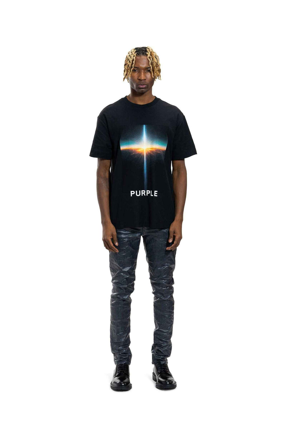 PURPLE BRAND P104 Textured Jersey T-Shirt - Gravity NYC