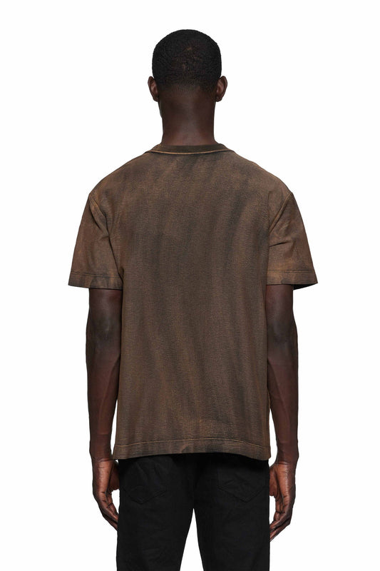 PURPLE BRAND P104 Worn Gothic Wordmark Overdye Tee - Gravity NYC