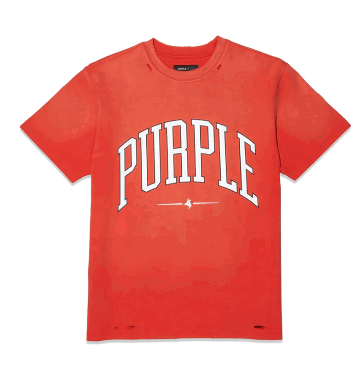 PURPLE BRAND P117 Collegiate T-Shirt (Red)