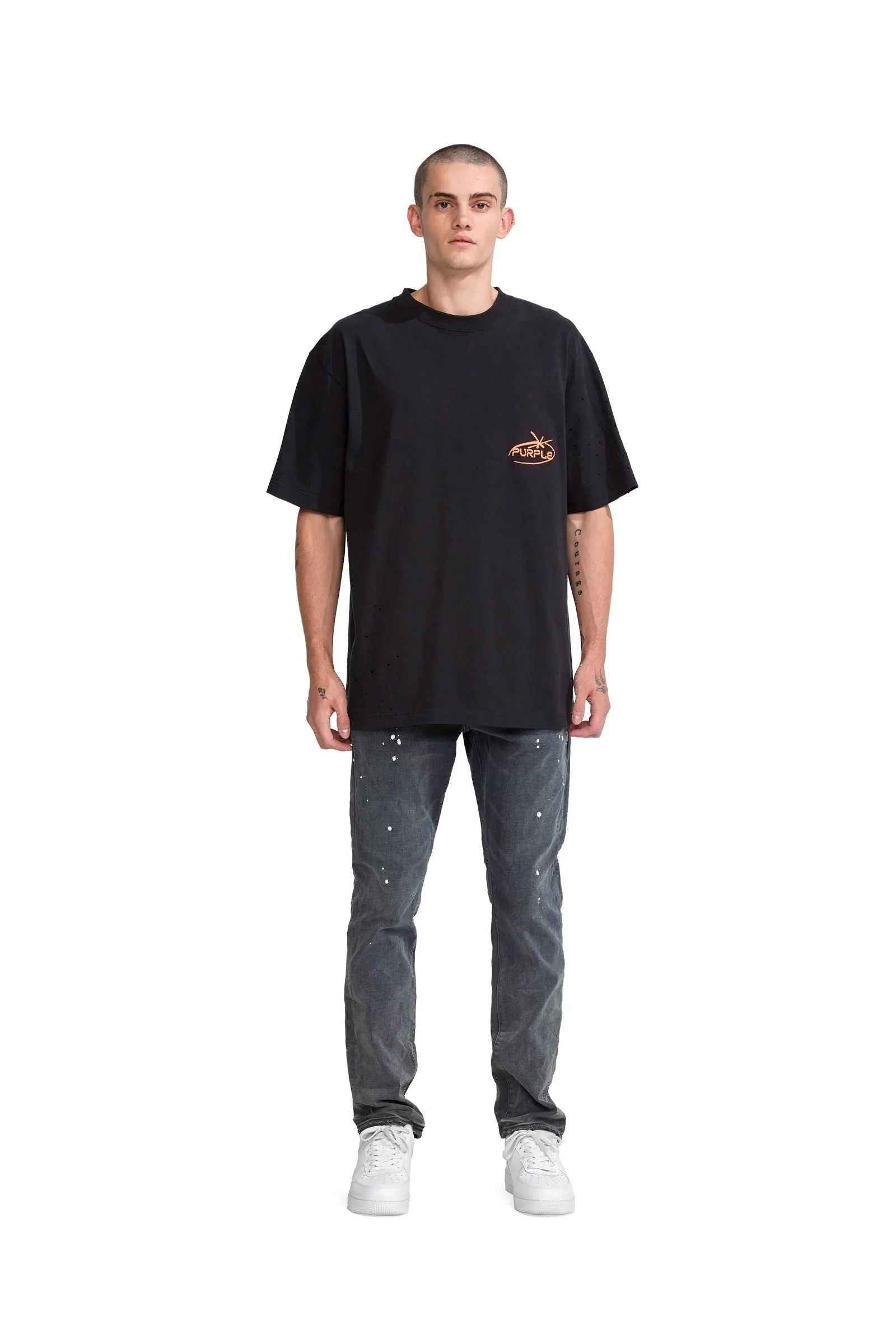 PURPLE BRAND P117 Imprint Oversized Tee Gravity NYC