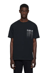 PURPLE BRAND P117 Wordmark Drip Tee Black Gravity NYC