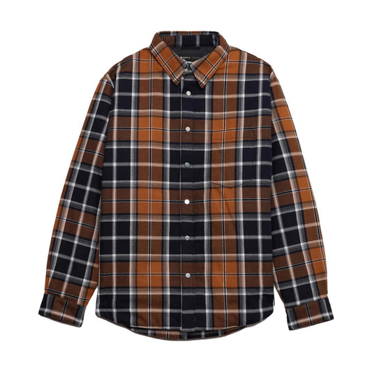 PURPLE BRAND P323 Gold Plaid Down Shirt - Gravity NYC