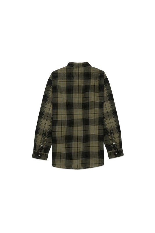 PURPLE BRAND P331 Overdyed Flannel Long Sleeve Shirt - Gravity NYC