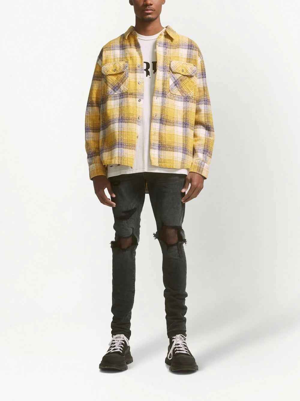 PURPLE BRAND P331 Plaid LS Shirt - Gravity NYC