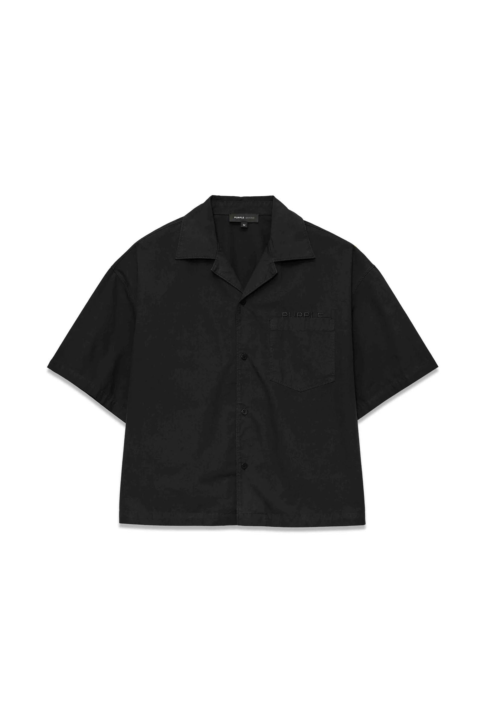PURPLE BRAND P332 Wordmark Poplin SS Shirt Gravity NYC