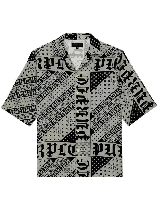 PURPLE BRAND P346 Flag Bandana Shirt - Gravity NYC