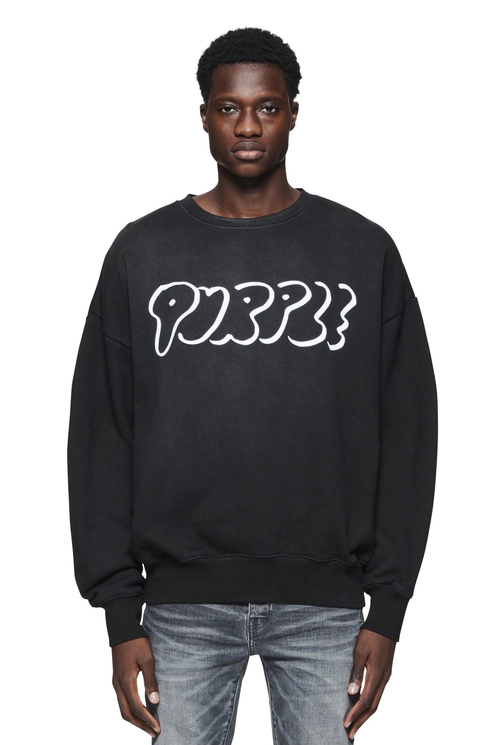 PURPLE BRAND P402 Outline Crewneck