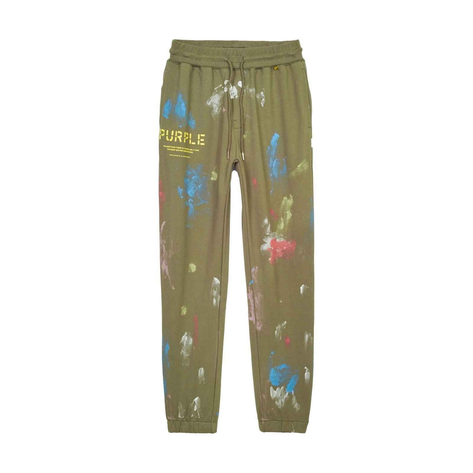 PURPLE BRAND P412 Military Stencil Paint Joggers Gravity NYC