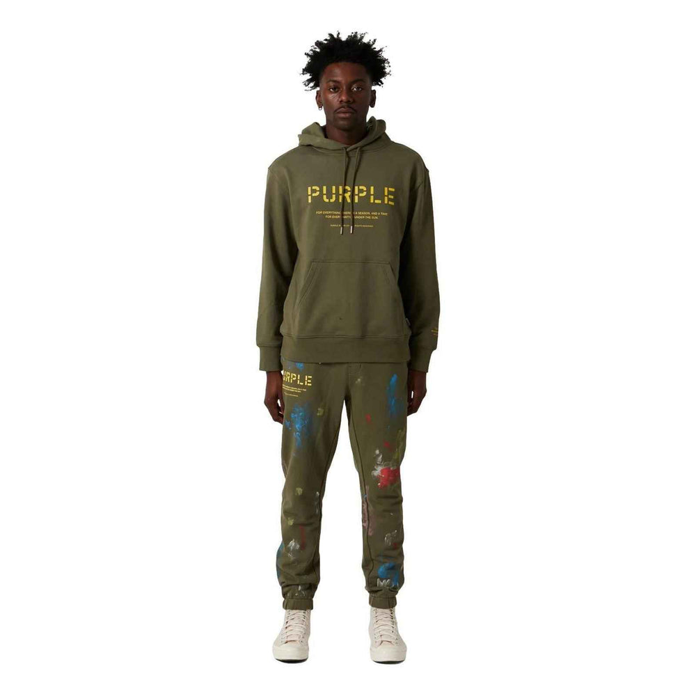 PURPLE BRAND P412 Military Stencil Paint Joggers - Gravity NYC