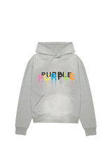 PURPLE BRAND P447 Painted Wordmark Drip Hoodie Gravity NYC