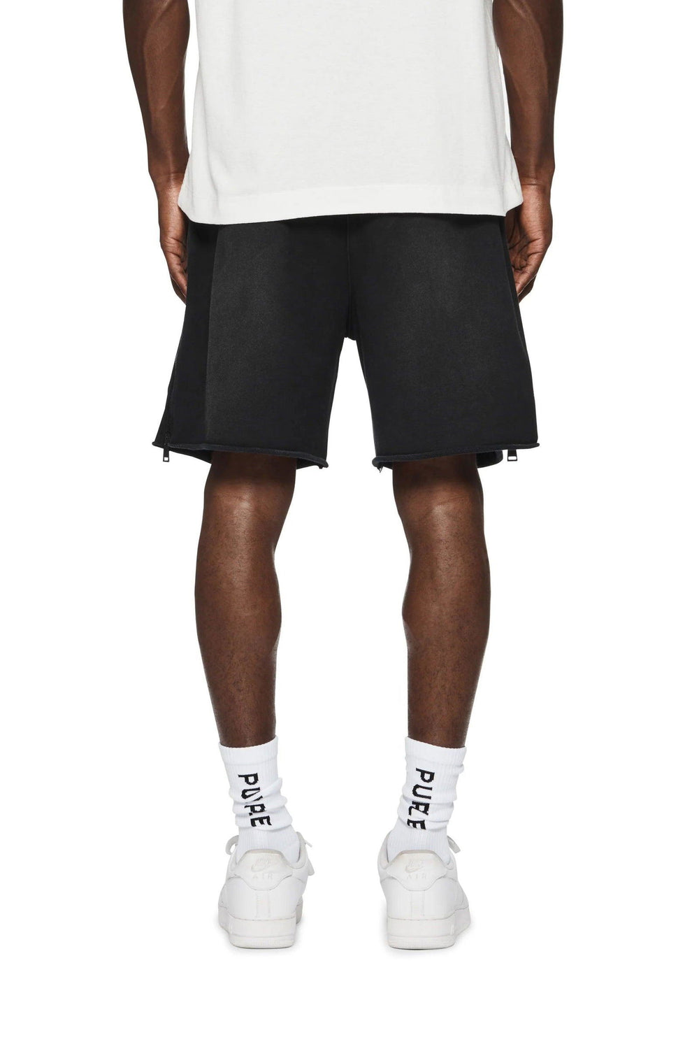 PURPLE BRAND P479 Faded Wordmark Sweatshorts - Gravity NYC
