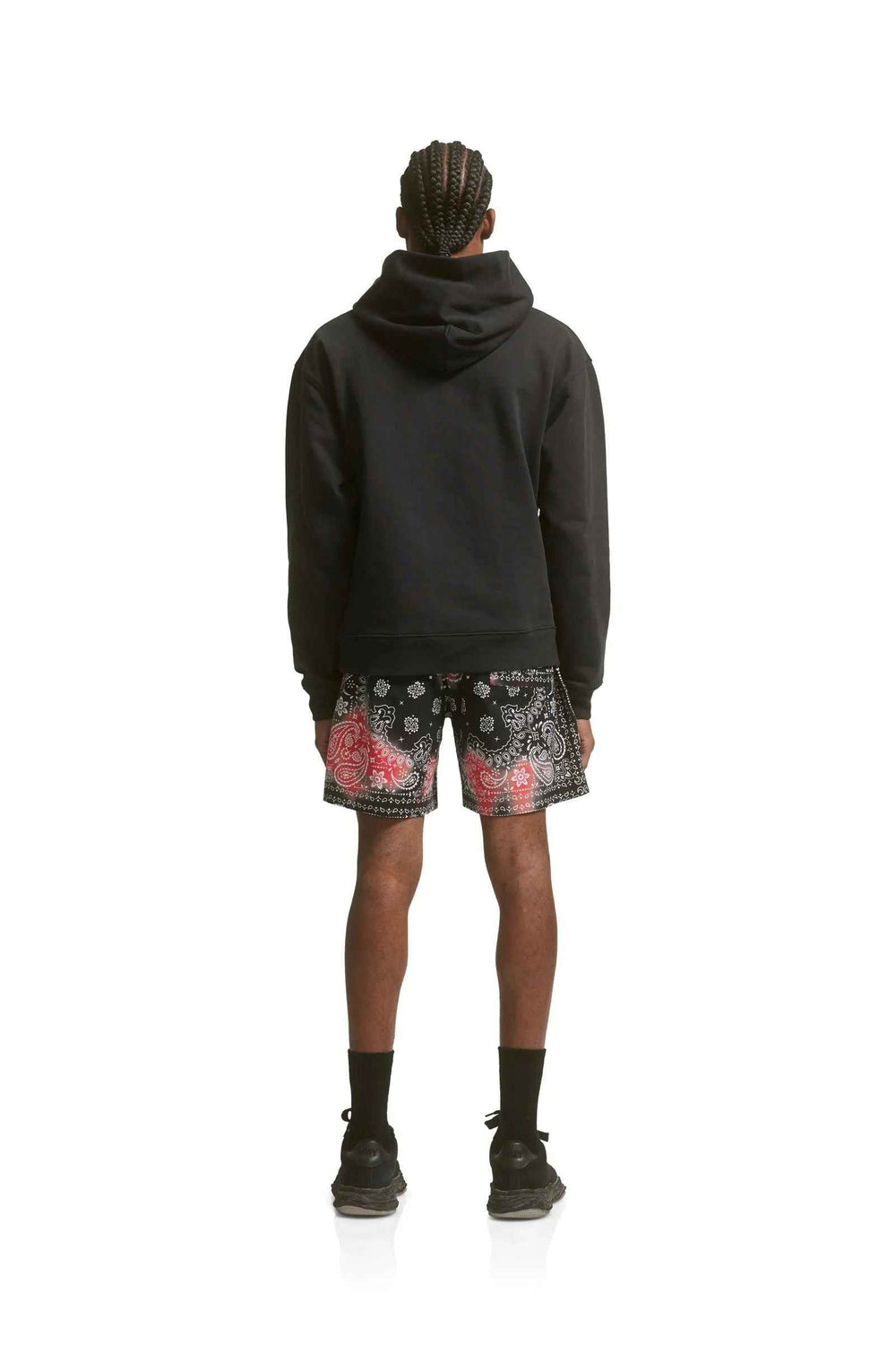PURPLE BRAND P504 All Around Poppy Red Black Beauty Shorts - Gravity NYC