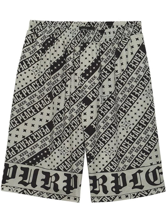 PURPLE BRAND P537 Flag Bandana Shorts - Gravity NYC