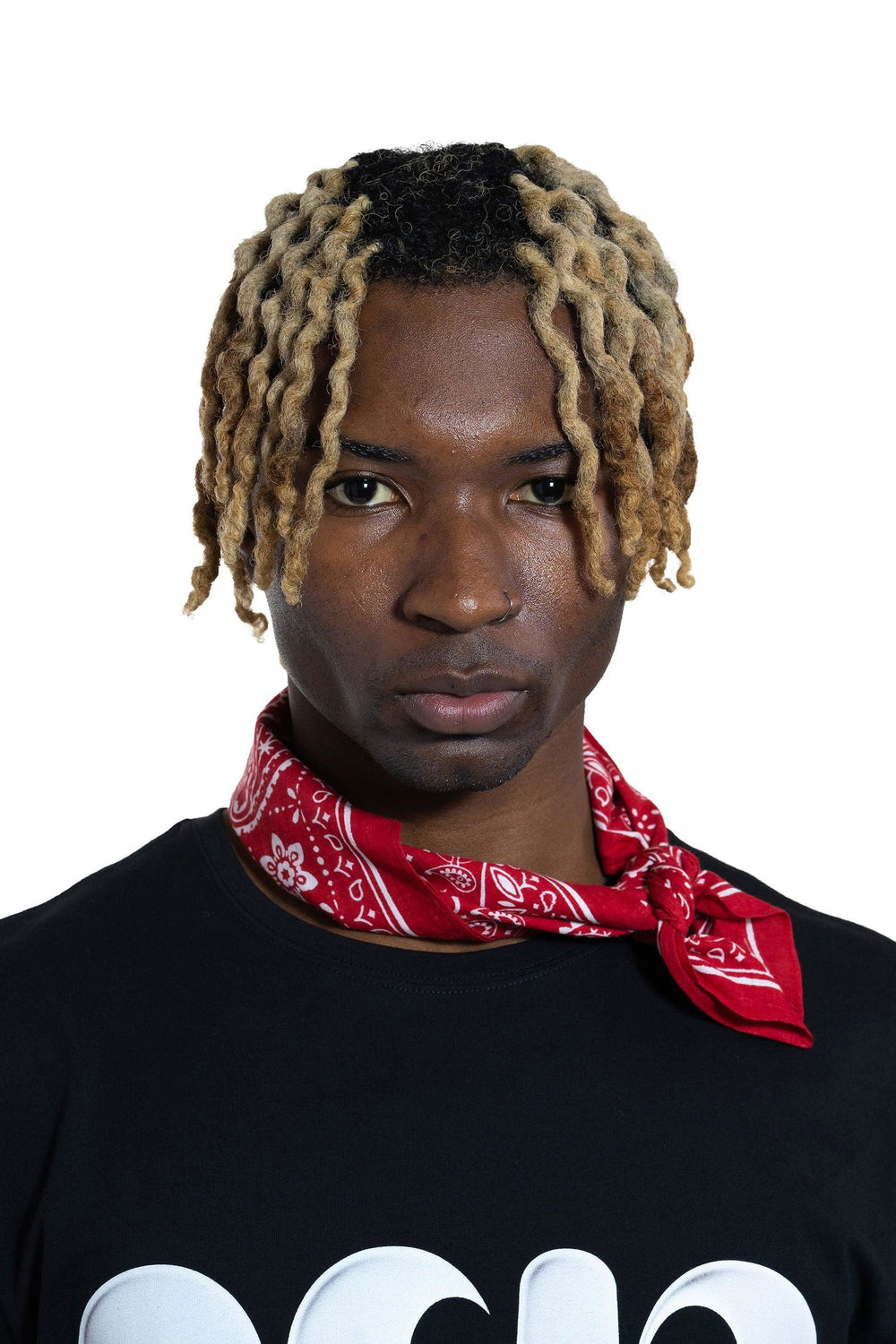 PURPLE BRAND P903 Printed Cotton Bandana Red - Gravity NYC