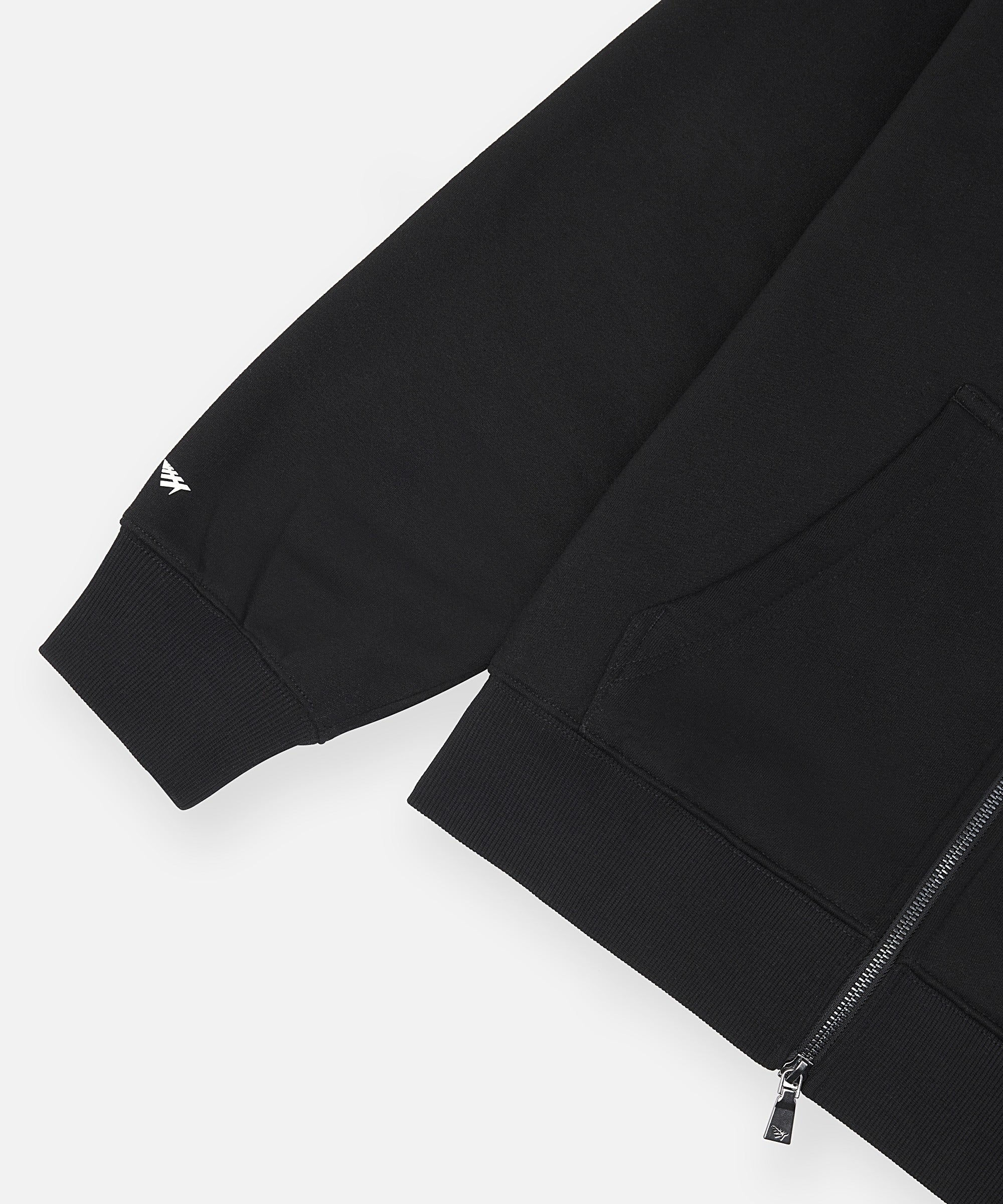 PAPER PLANES Oversized Script Weld Zip Up Hoodie