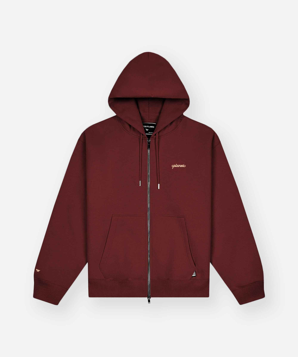 PAPER PLANES Script Weld Zip Up Hoodie