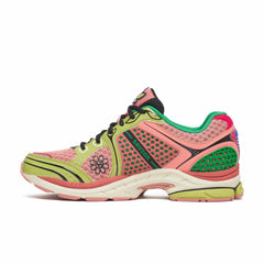 SAUCONY x Jae Tips ProGrid Triumph 4 Sneakers 'Virginia Creeper' Peach/Leaf - Gravity NYC