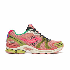 SAUCONY x Jae Tips ProGrid Triumph 4 Sneakers 'Virginia Creeper' Peach/Leaf - Gravity NYC