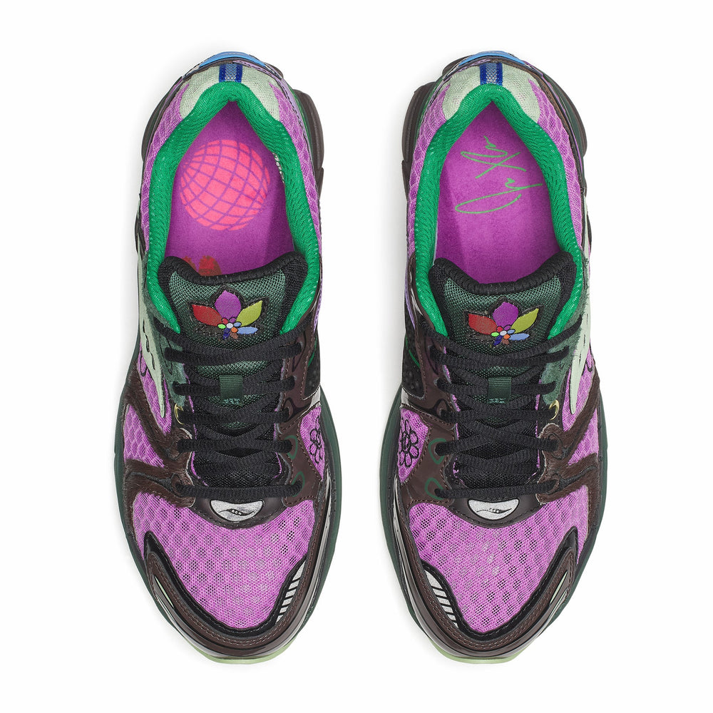 SAUCONY x Jae Tips ProGrid Triumph 4 Sneakers 'Perilla' Violet/Earth - Gravity NYC