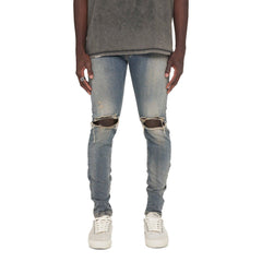 REPRESENT Destroyer Blue Cream Jeans