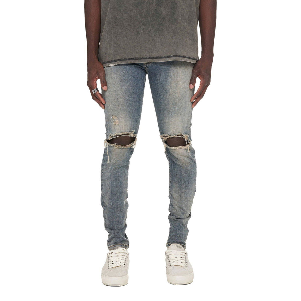 REPRESENT Destroyer Blue Cream Jeans - Gravity NYC
