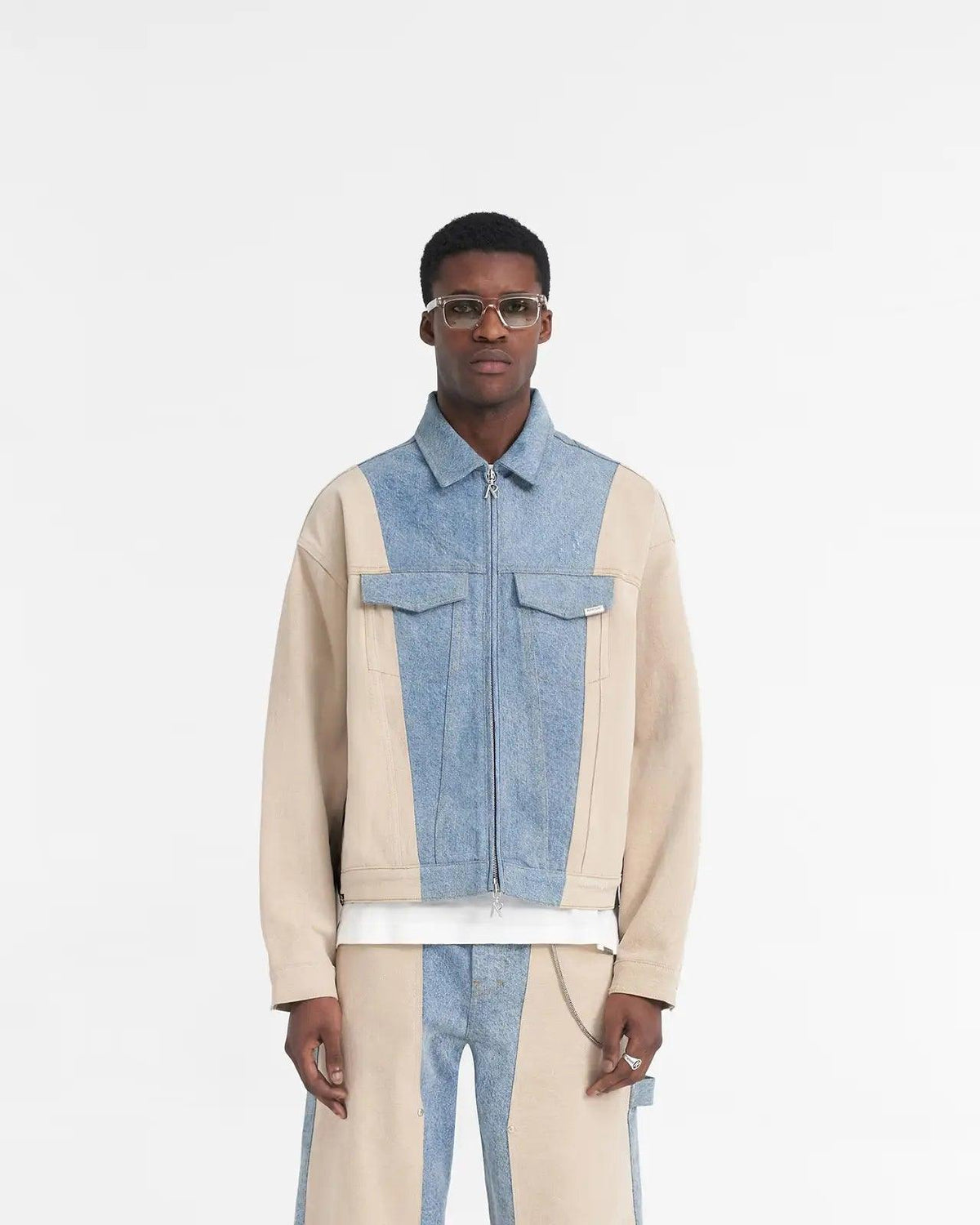 REPRESENT R4 Colour Block Denim Jacket