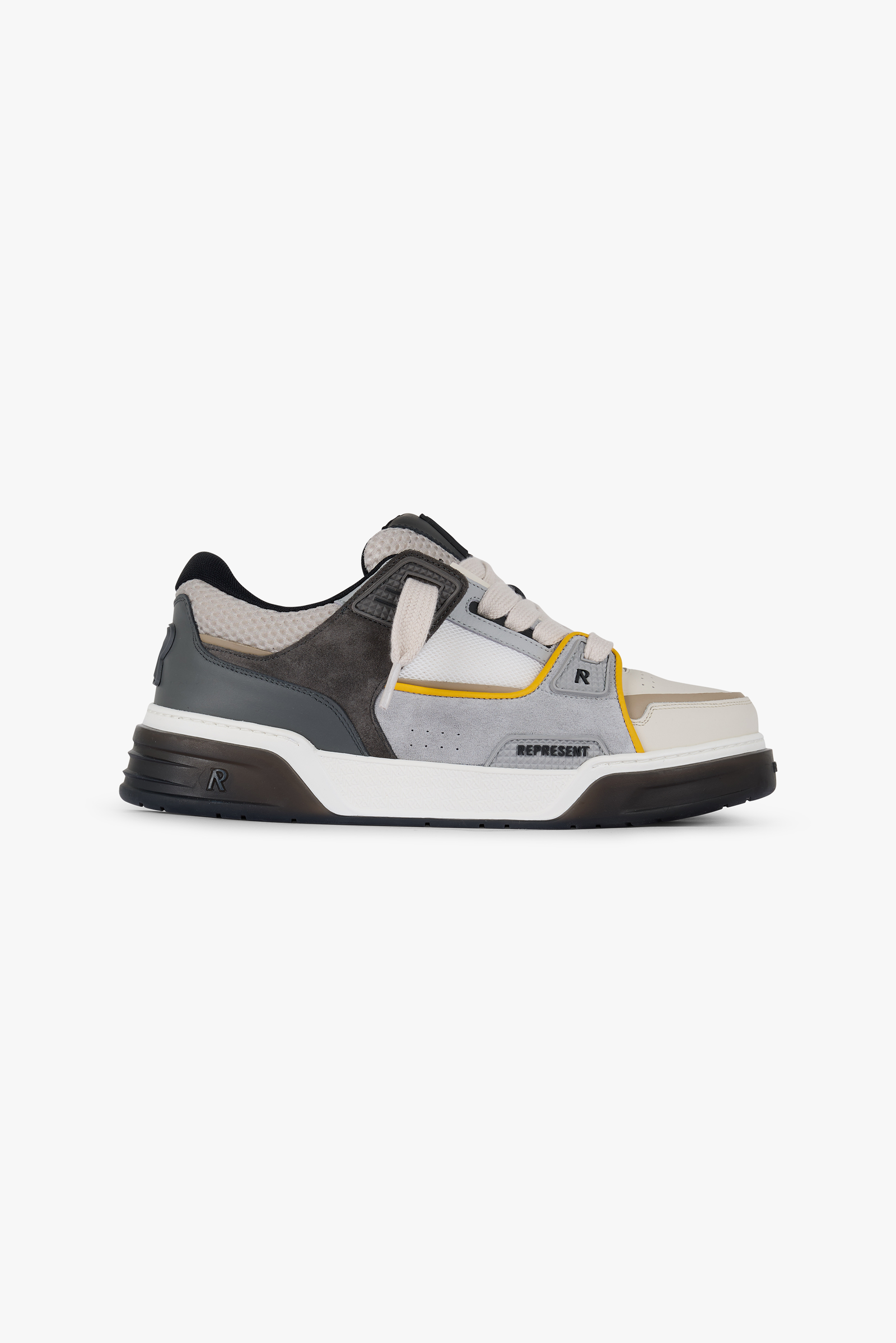 REPRESENT Studio Sneaker Suede Mix Beige/Yellow Gravity NYC