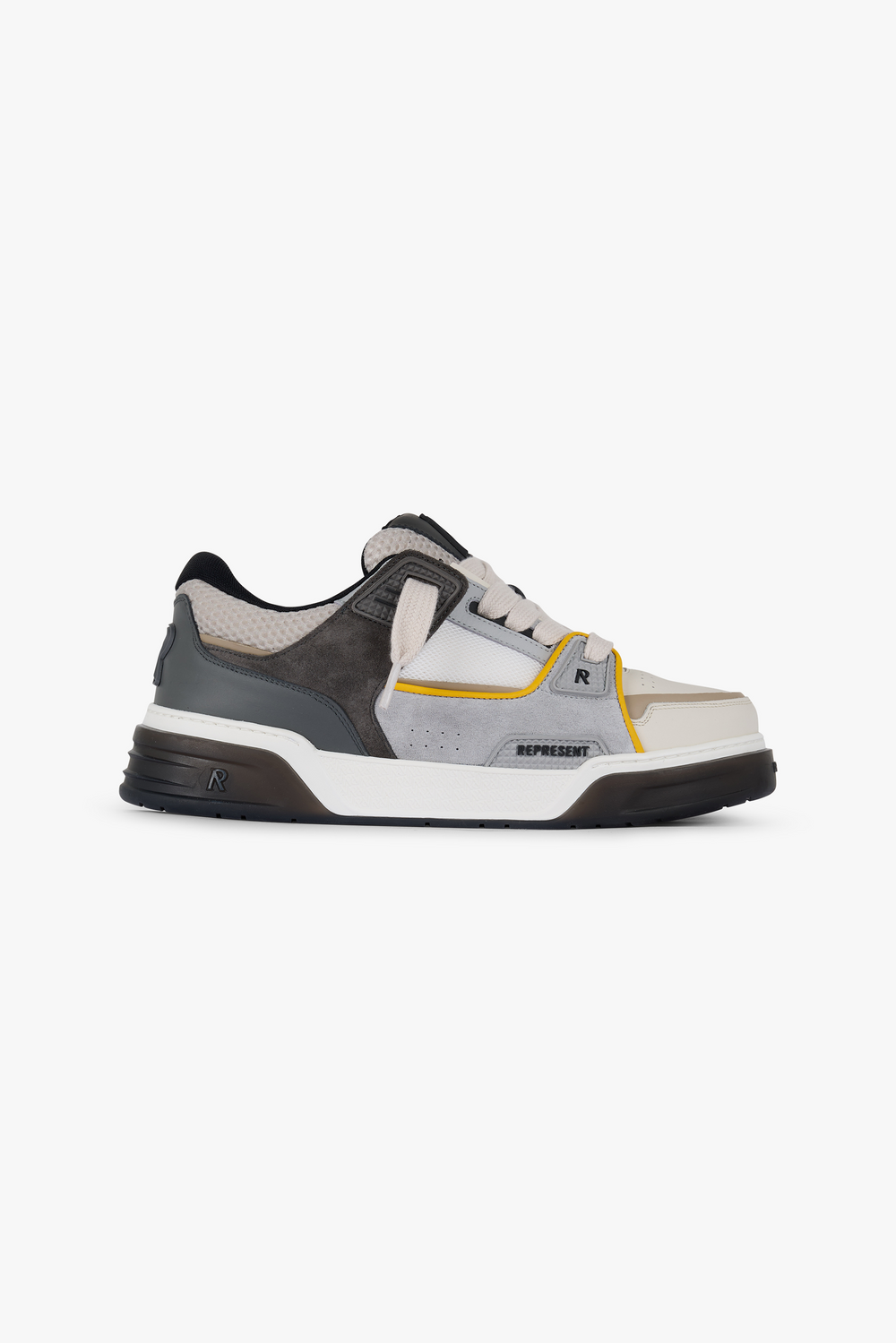 REPRESENT Studio Sneaker Suede Mix Beige/Yellow - Gravity NYC