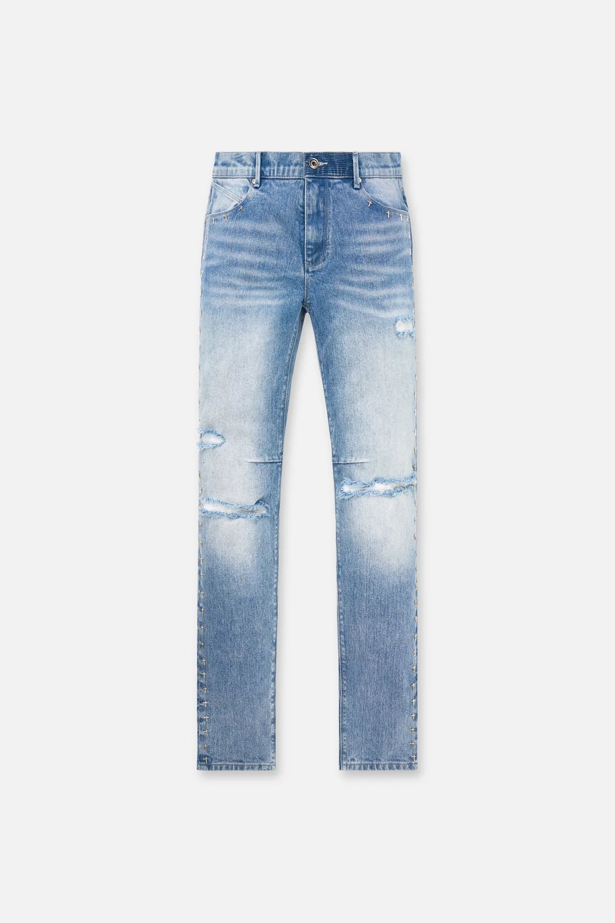 RTA Bryant Ripped Medium Blue Jeans Gravity NYC