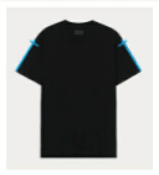 RTA Colt Black Blue Sleeve Cross T-Shirt Gravity NYC