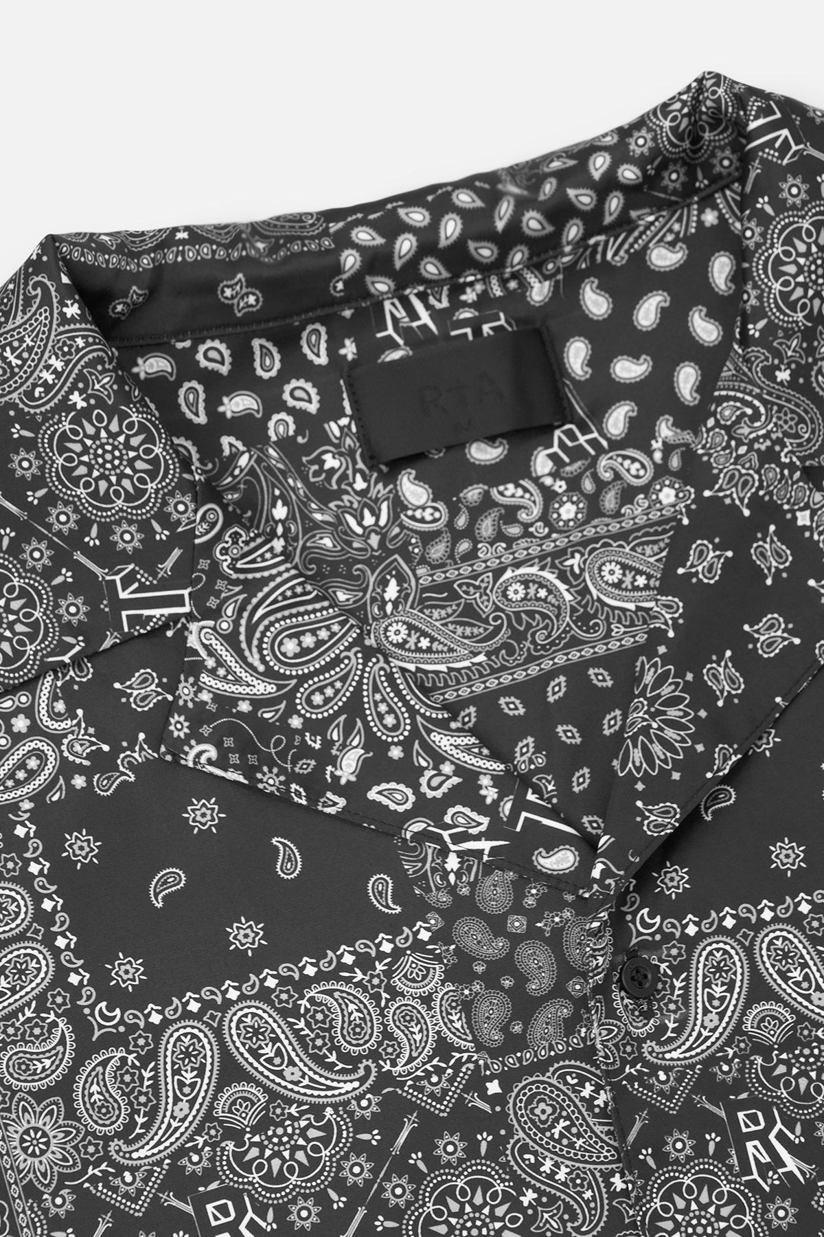 RTA George Black and White Paisley Shirt Gravity NYC