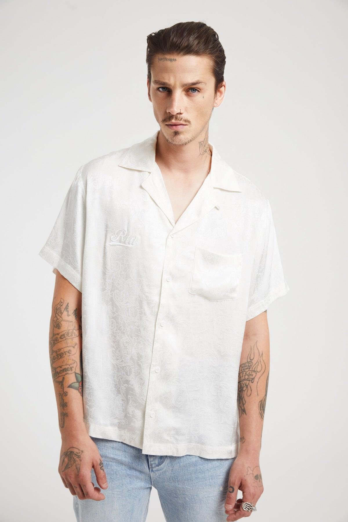 RTA George White Paisley Shirt Gravity NYC