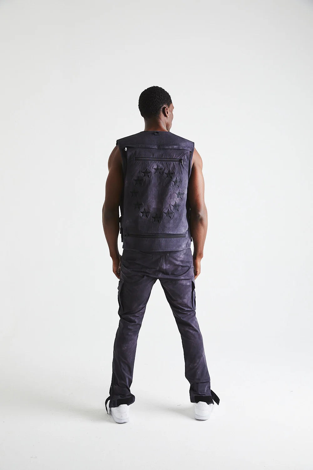 RTA Ibra Utility Vest | Black Marble Gravity NYC