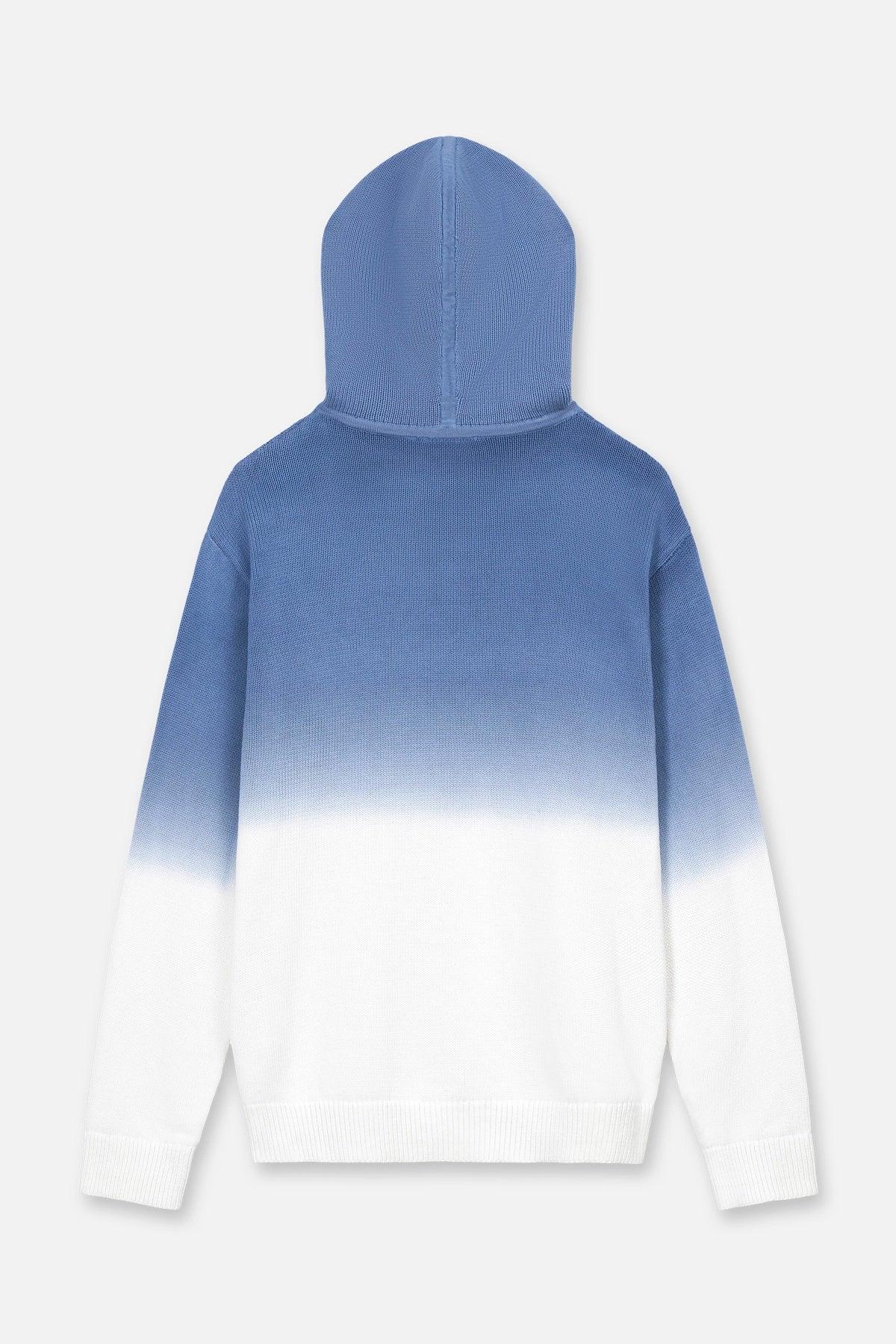 RTA Knit Hoodie | Blue Gradient Gravity NYC