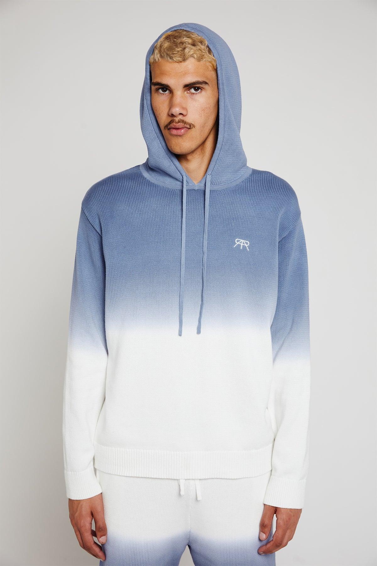 RTA Knit Hoodie | Blue Gradient Gravity NYC