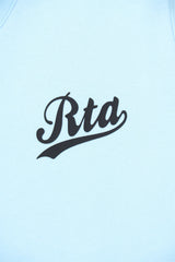 RTA Liam Light Blue Collegiate Script Tee Gravity NYC