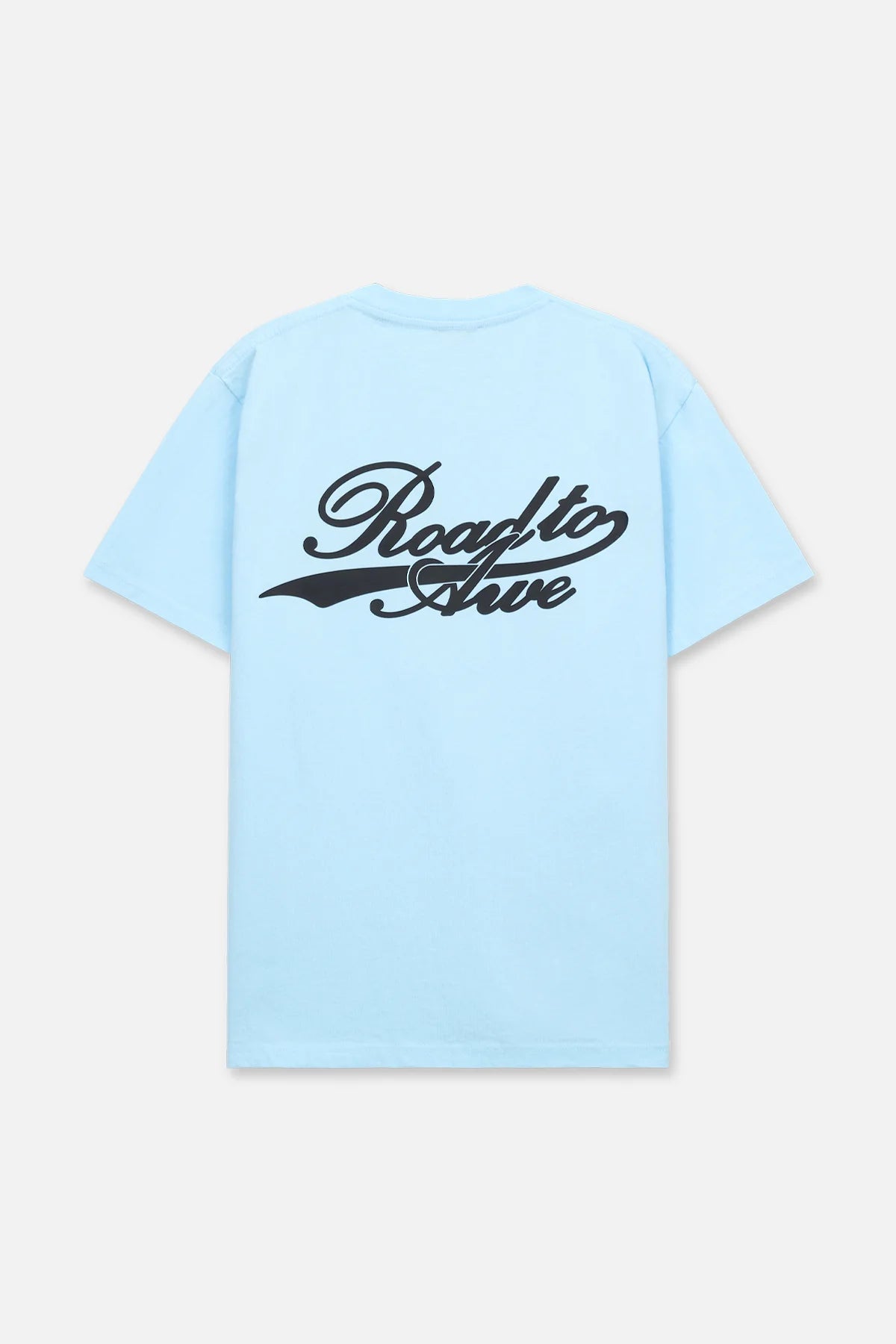 RTA Liam Light Blue Collegiate Script Tee Gravity NYC