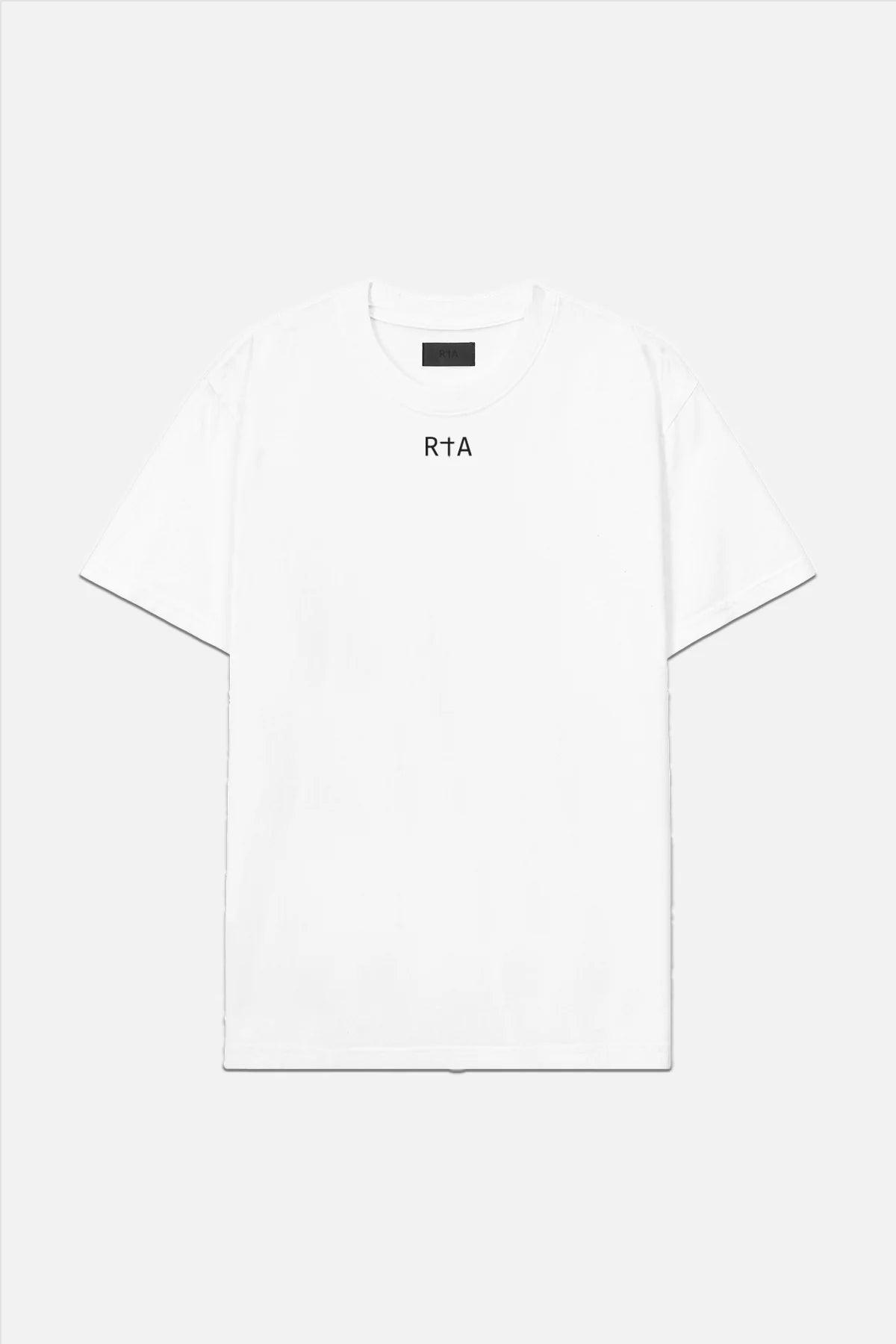 RTA Liam White Black Double Cross T-Shirt Gravity NYC