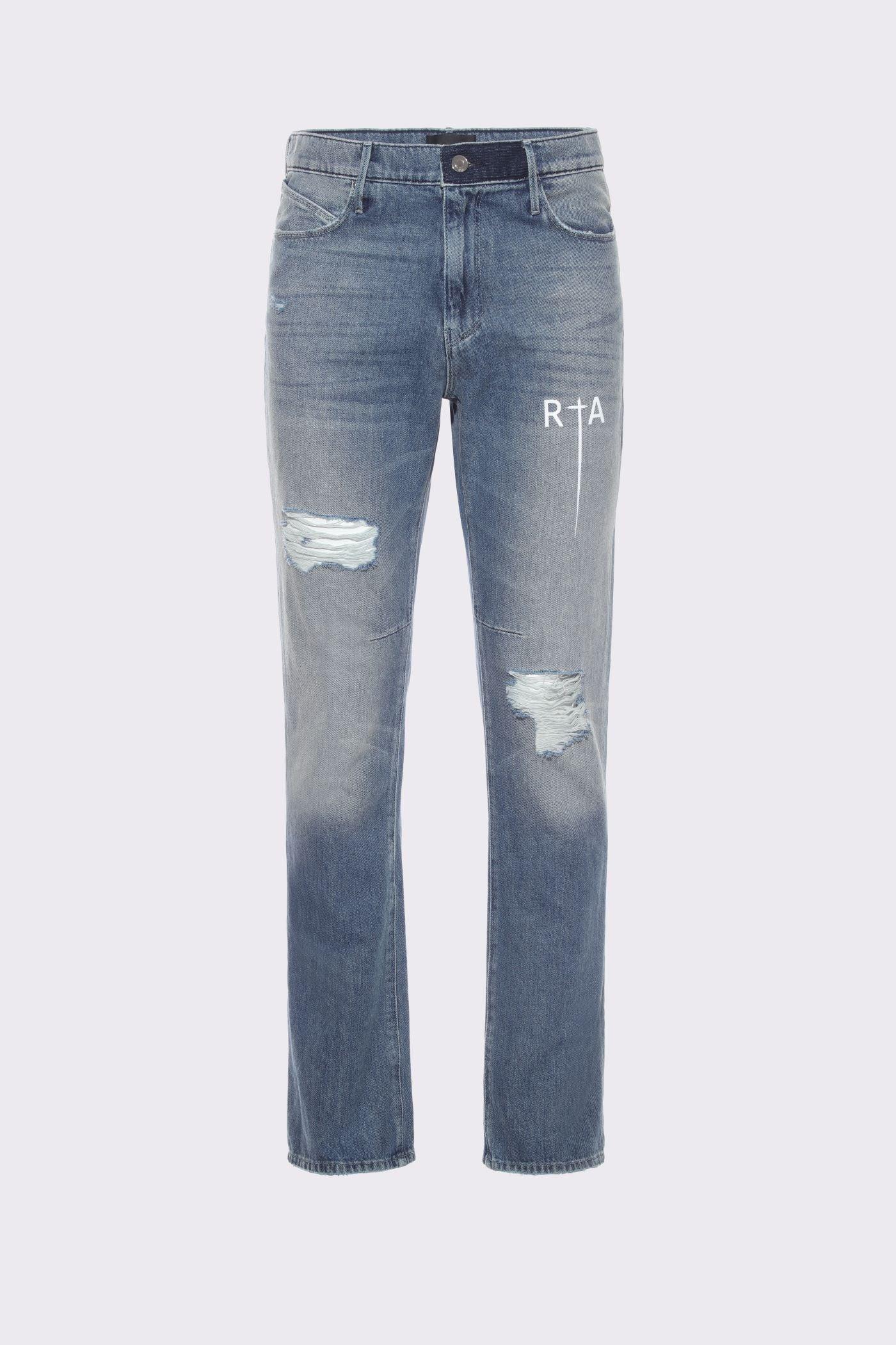 RTA Medium Blue Distressed Bryant Jeans Gravity NYC