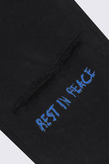 RTA Bryant Black-Blue Rest in Peace RIP Jeans