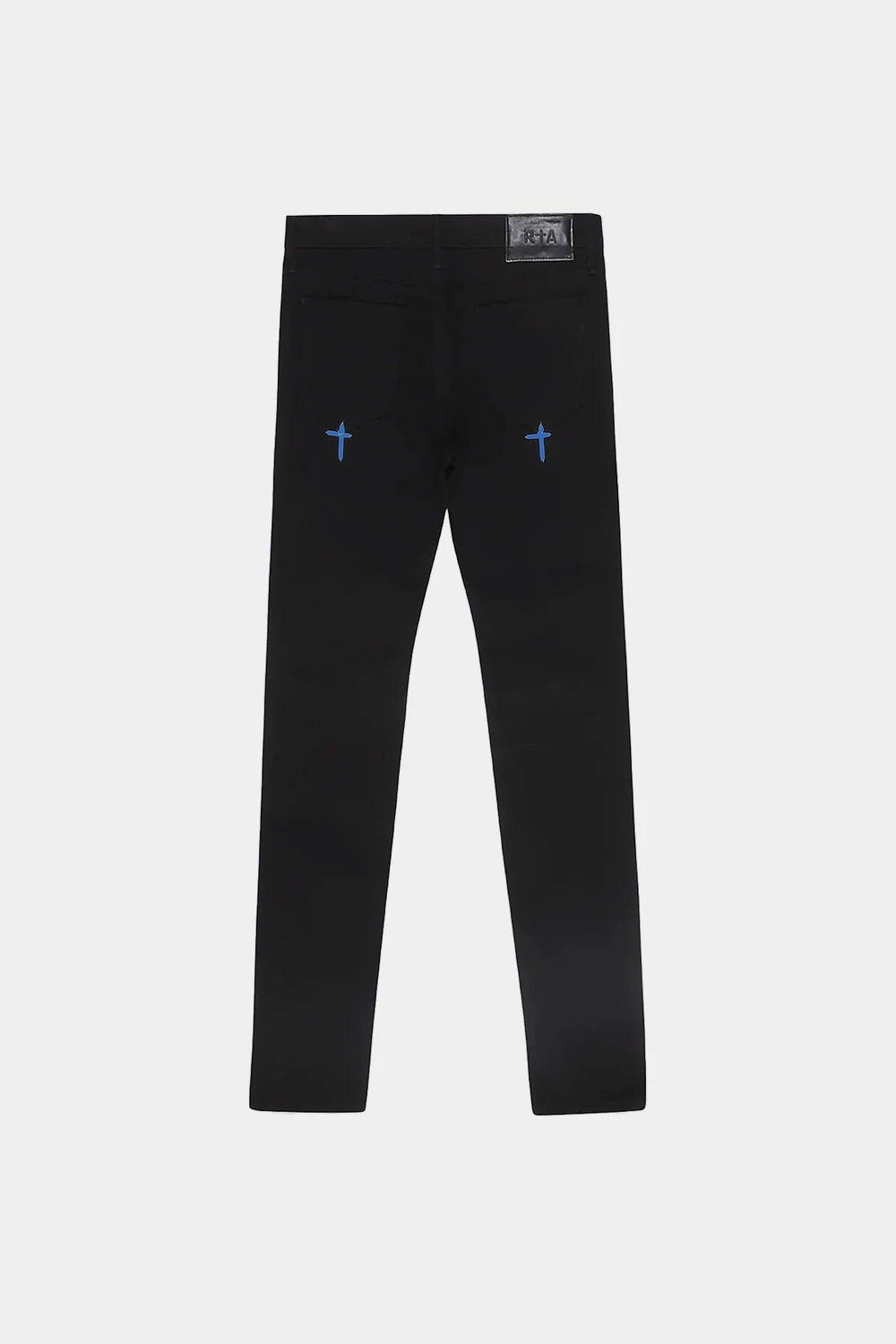 RTA Bryant Black-Blue Rest in Peace RIP Jeans - Gravity NYC